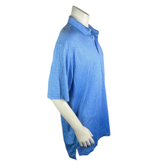 Peter Millar Summer Comfort Golf Polo Mens XL Blue Performance Shirt - Picture 4 of 10